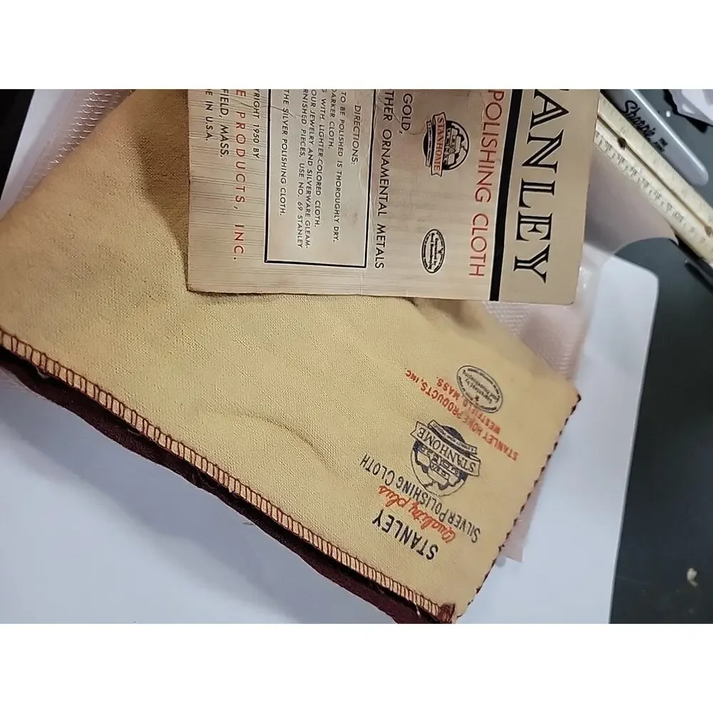 Vintage Stanley Silver Polishing Cloth, Stanley Home Westfield Mass 1950 New